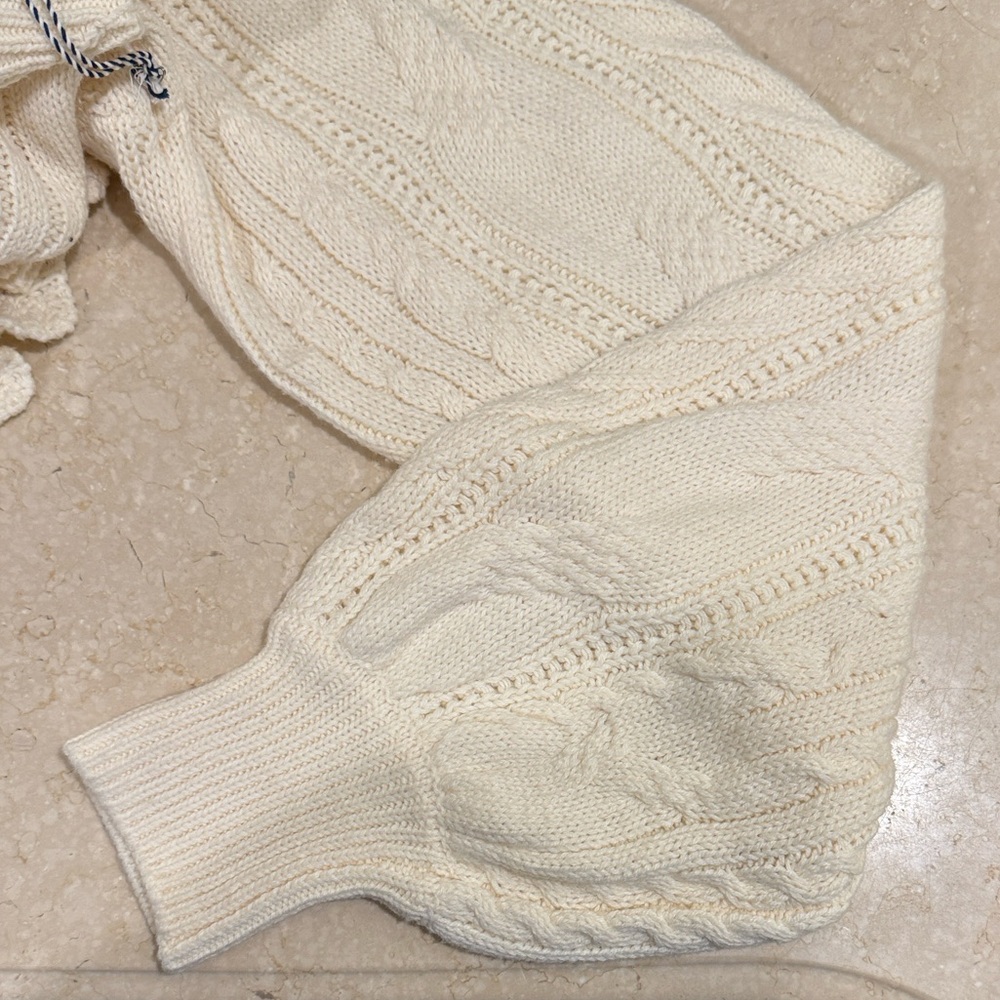 Draper James Cream Knitted Ruffle Sweater NWT - Picture 3 of 9